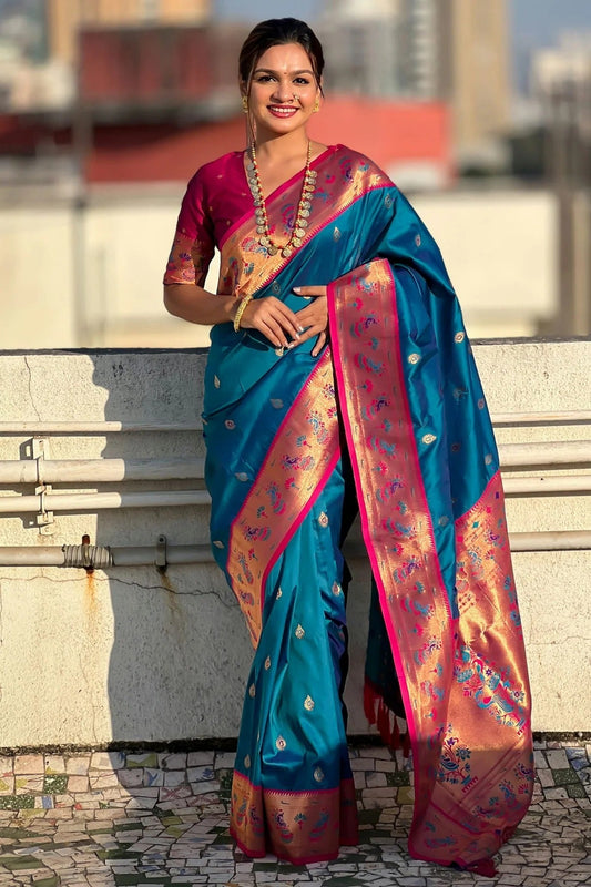 Blue Soft Silk Traditional Saree NCSD11111749