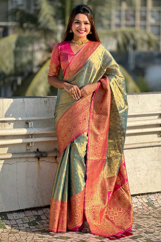 Blue Tussar Silk Traditional Saree NCSD11111645