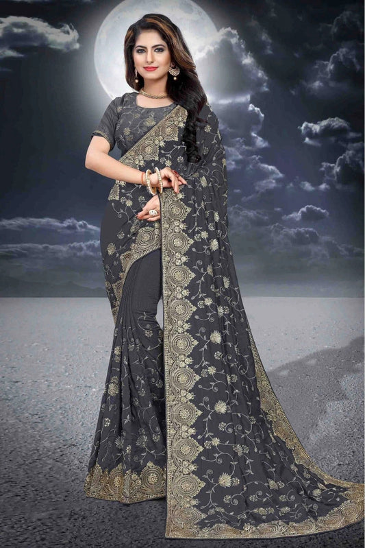 Blue Vichitra Silk Designer Saree NCSD10910525