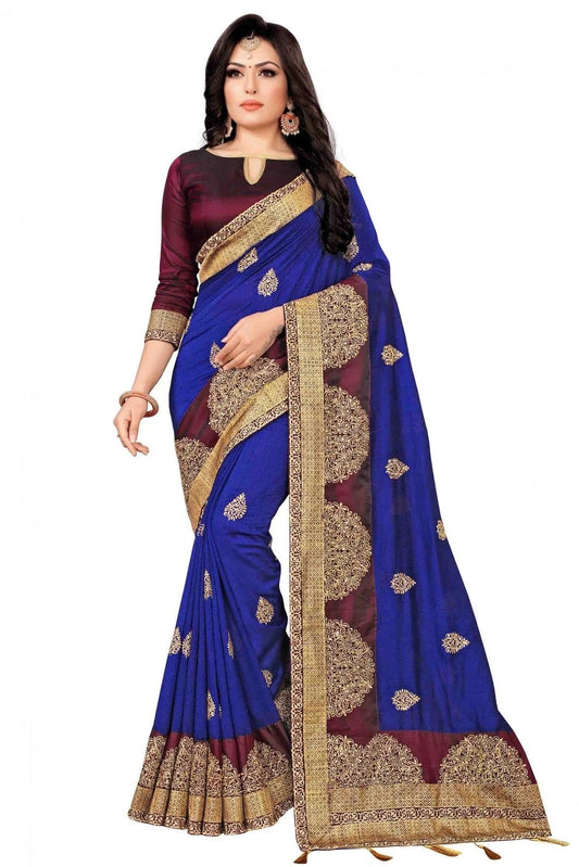 Blue Vichitra Silk Designer Saree NCSD11210655