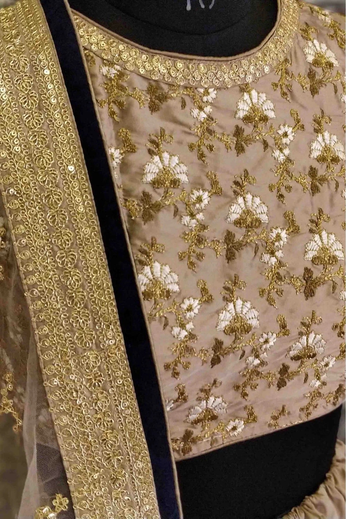 Blue and Off White Art Silk and Banglori Silk Lehenga Choli NCLC10110245