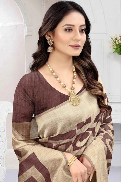 Brown Banarasi Art Silk Woven Saree NCSD11210841