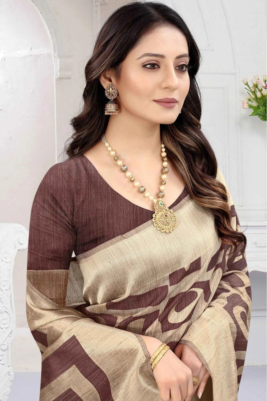 Brown Banarasi Art Silk Woven Saree NCSD11210841