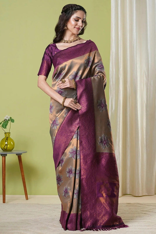 Brown Banarasi Silk Traditional Saree NCSD11111156