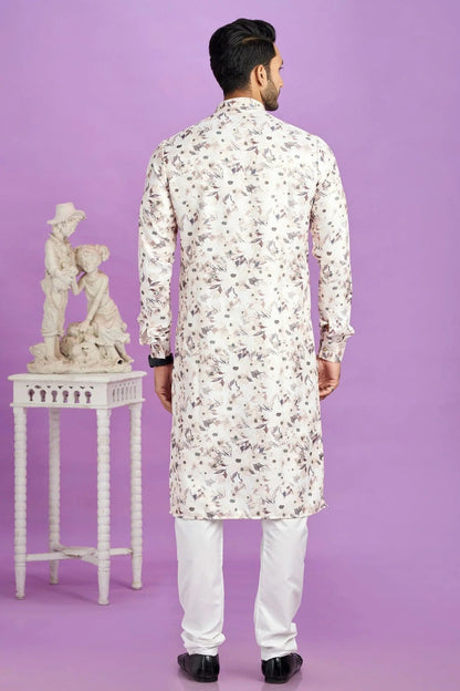 Brown Cotton Pintex Kurta Pajama NCKP12310181