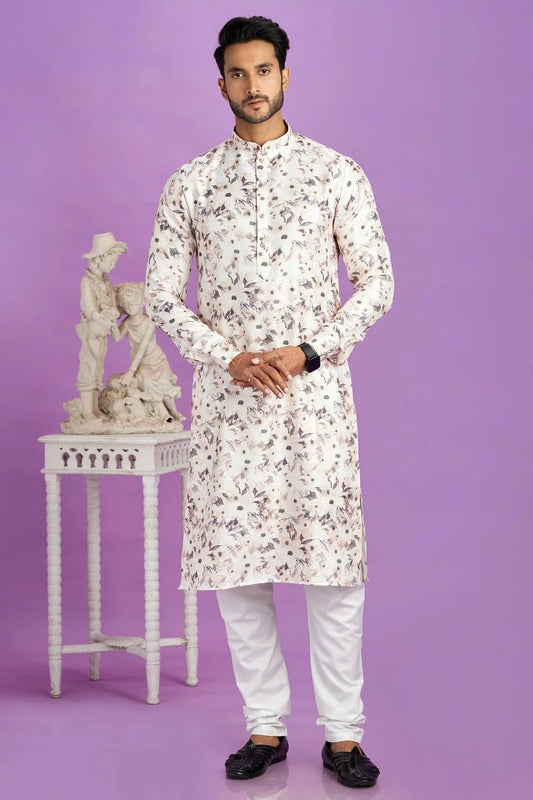 Brown Cotton Pintex Kurta Pajama NCKP12310181
