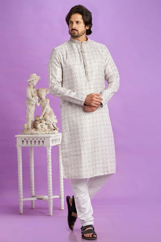 Brown Cotton Pintex Kurta Pajama NCKP12310190
