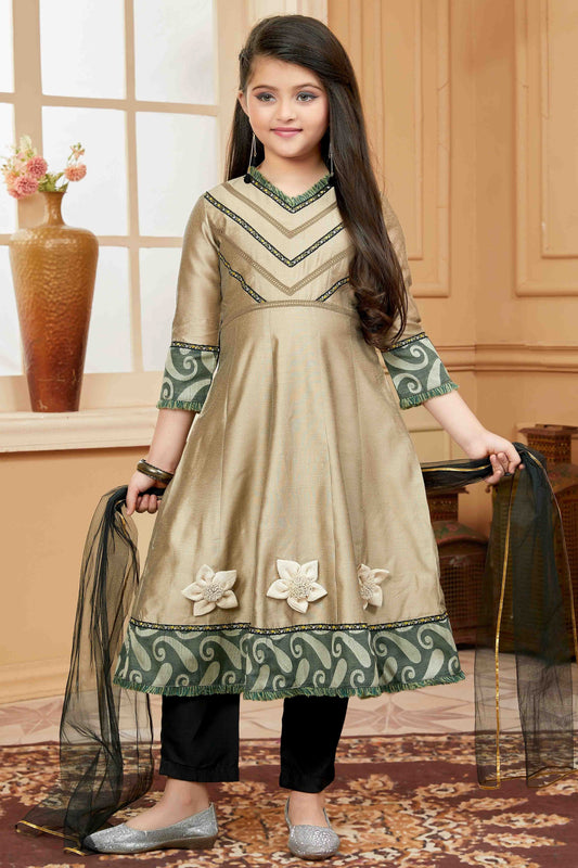 Brown Cotton Silk Pant Style Suit NCGW10710855
