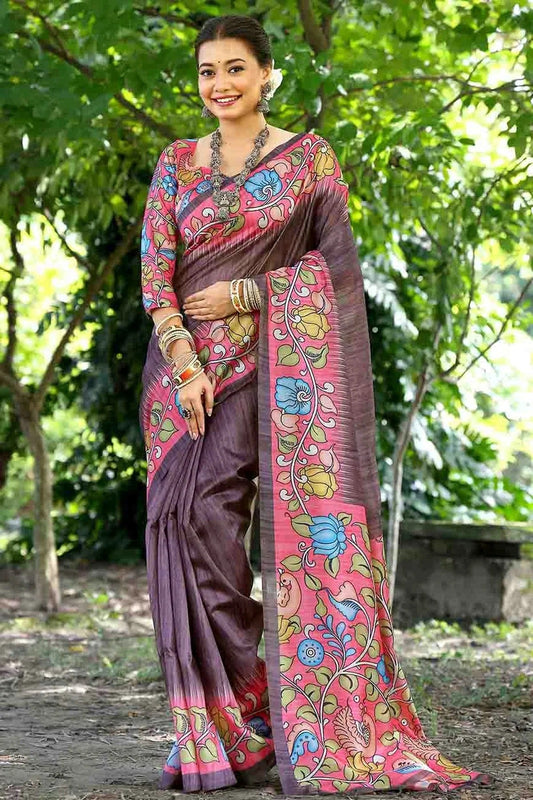 Brown Cotton Silk Traditional Saree NCSD12610110