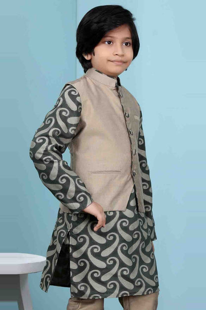 Brown Handloom Silk Jacket  NCBW10710752