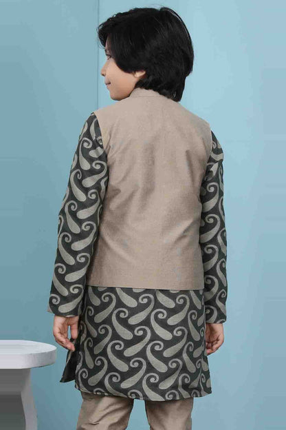 Brown Handloom Silk Jacket  NCBW10710752