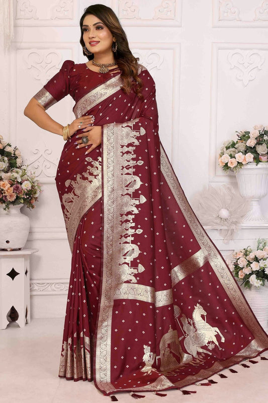Brown Kochi Silk Traditional Saree NCSD11110818