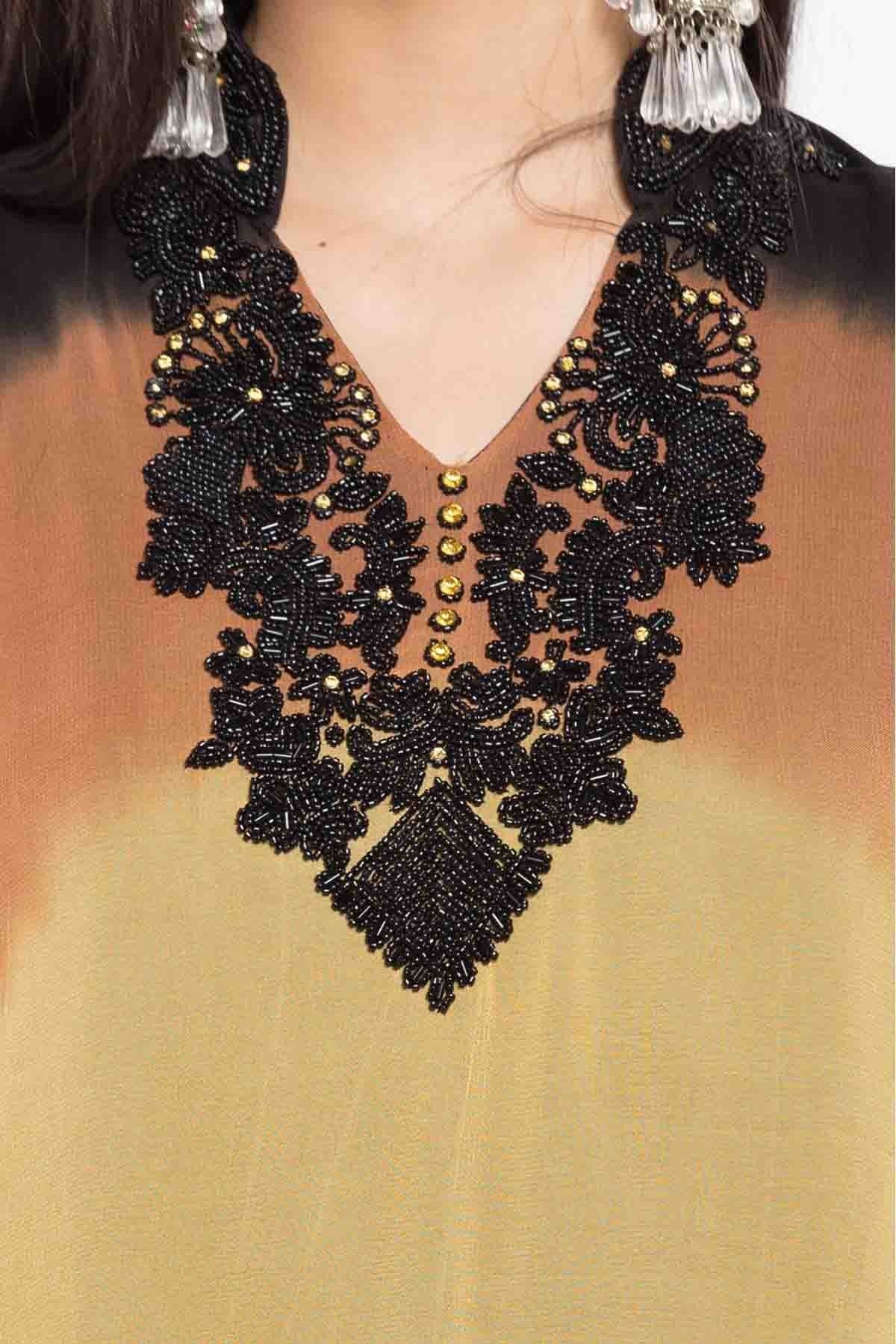 Brown Plus Size Stitched Faux Georgette Palazzo Pant Suit NCSS10710487