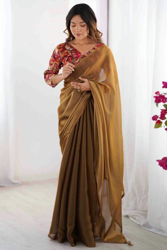 Brown Rangoli Saree NCSD11110127