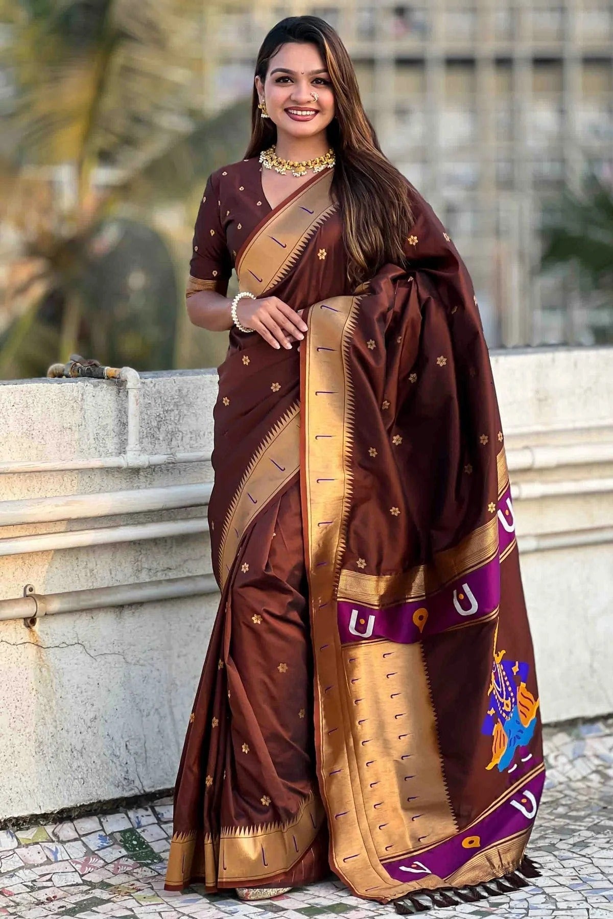 Brown Soft Silk Traditional Saree NCSD11110840