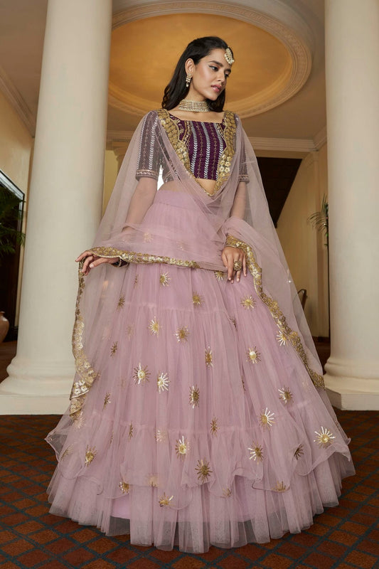 Butterfly Net Designer Lehenga CholiIn Lavender NCLC12710137