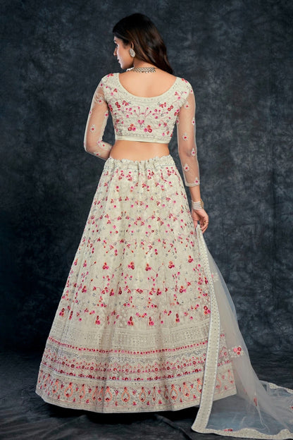 Butterfly Net Designer Lehenga CholiIn Off White  NCLC12710156