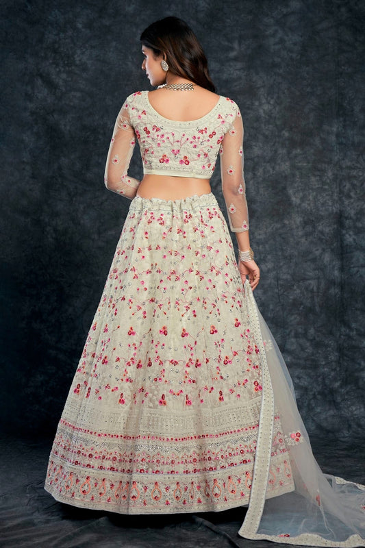 Butterfly Net Designer Lehenga CholiIn Off White  NCLC12710156