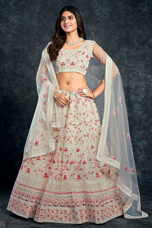 Butterfly Net Designer Lehenga CholiIn Off White NCLC12710156