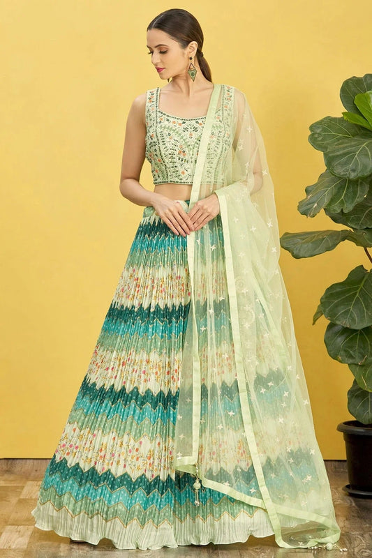 Chinnon Embroidery A Line Lehenga Choli NCLC10110157