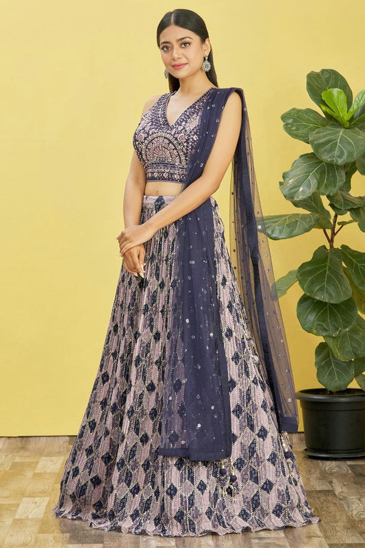 Chinnon Embroidery A Line Lehenga Choli NCLC10110160