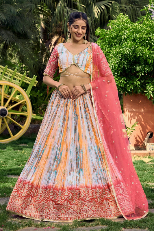 Chinon Embroidery A Line Lehenga Choli NCLC10110165