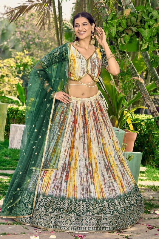 Chinon Embroidery A Line Lehenga Choli NCLC10110166