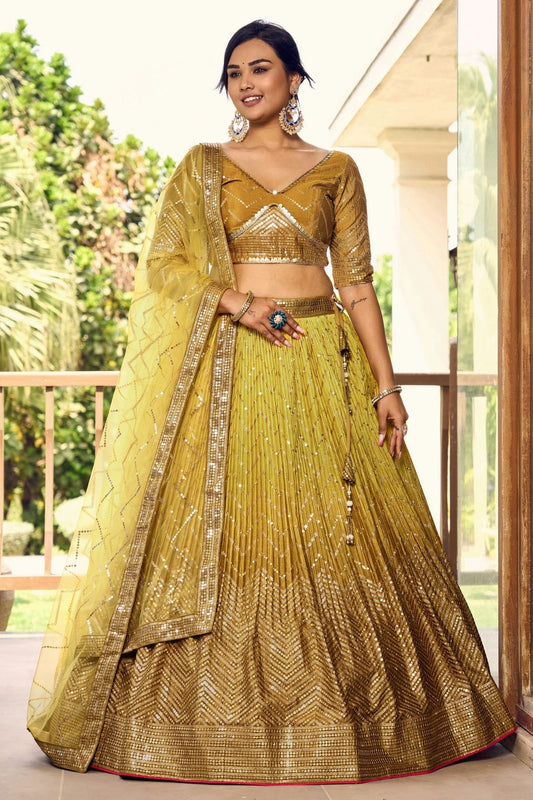 Chinon Embroidery A Line Lehenga Choli NCLC10110167