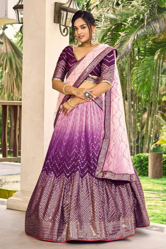 Chinon Embroidery A Line Lehenga Choli NCLC10110168