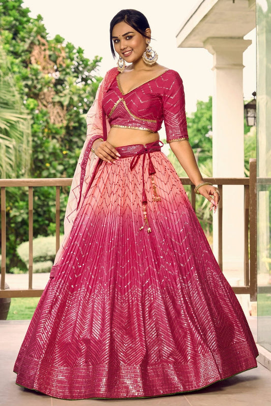 Chinon Embroidery A Line Lehenga Choli NCLC10110169
