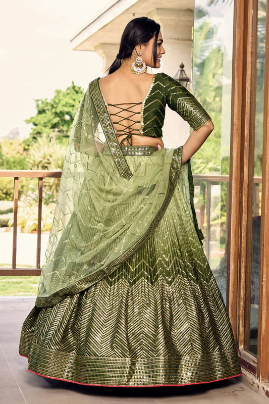 Chinon Embroidery A Line Lehenga Choli NCLC10110170