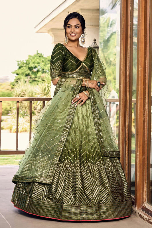 Chinon Embroidery A Line Lehenga Choli NCLC10110170