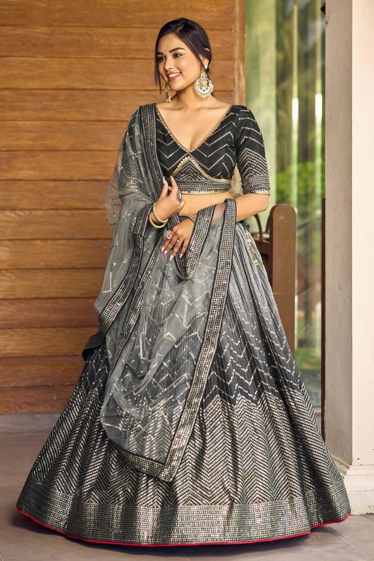 Chinon Embroidery A Line Lehenga Choli NCLC10110172