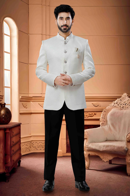 Cream Jodhpuri In Jacquard NCJP11310117
