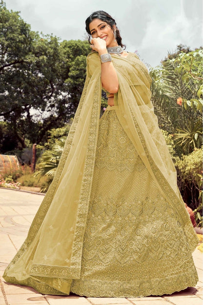 Cream Organza Resham Lehenga Choli NCLC10810405