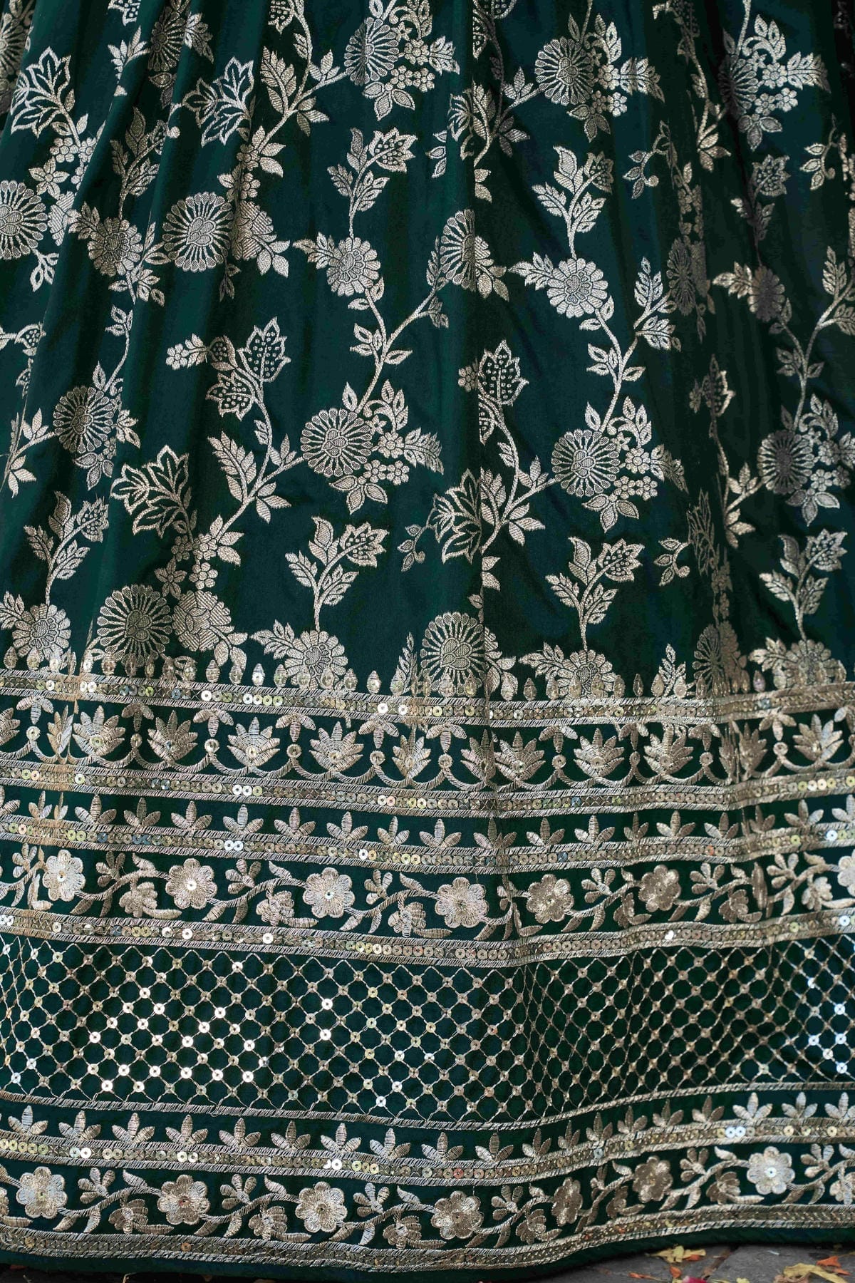 Dola Silk Jacquard Lehenga Choli In Green Colour LC10110102