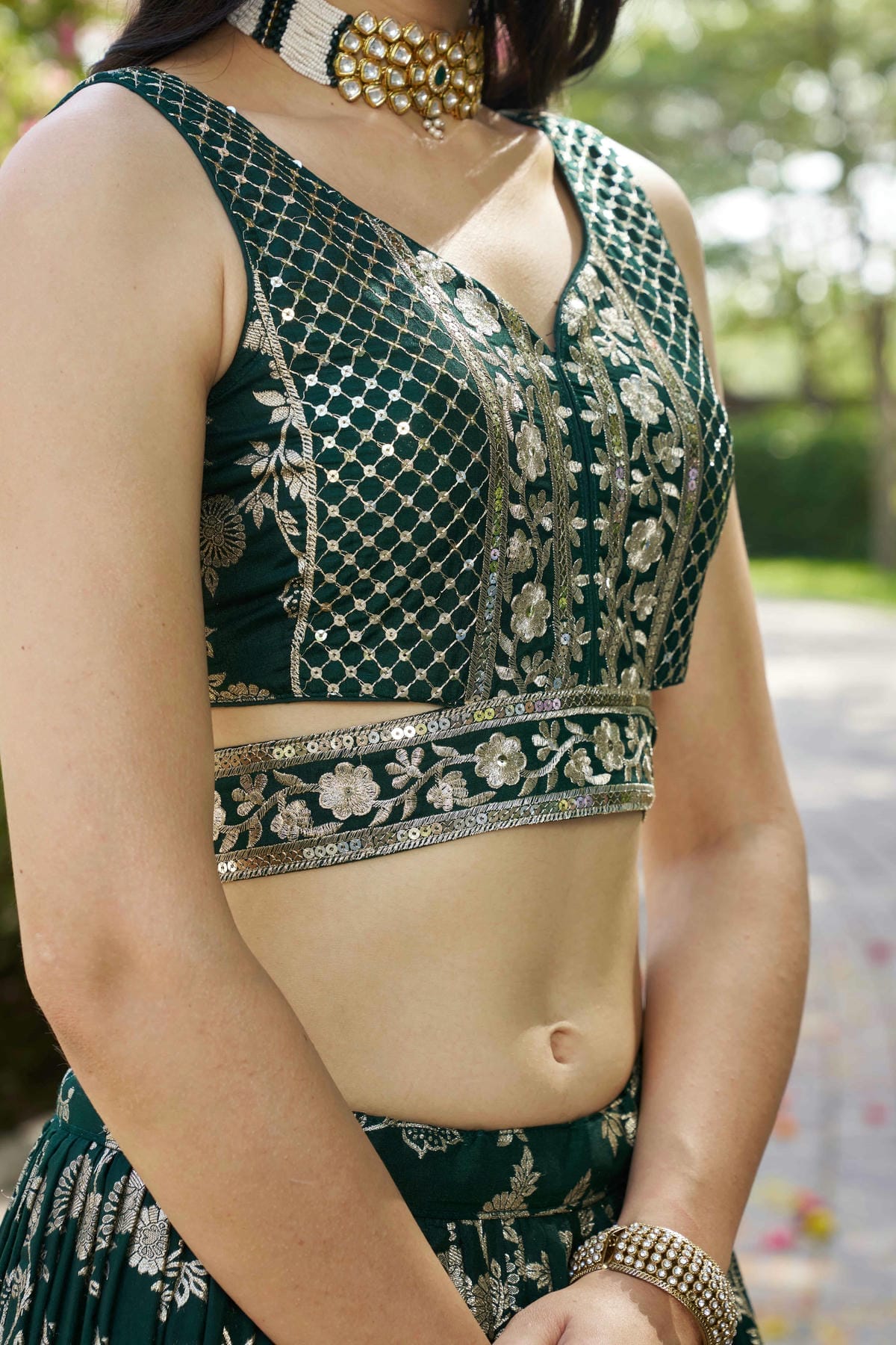 Dola Silk Jacquard Lehenga Choli In Green Colour LC10110102