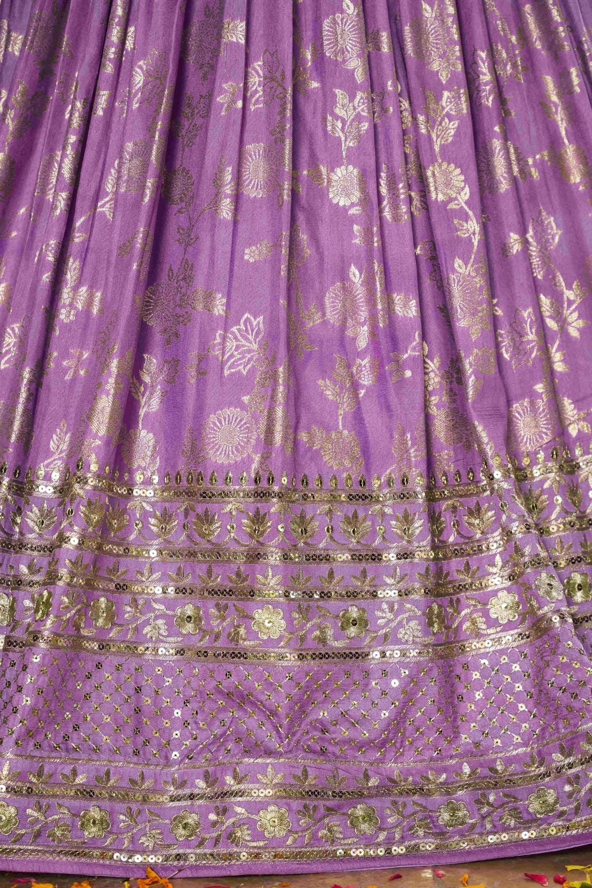 Dola Silk Jacquard Lehenga Choli In Lavender Colour LC10110103