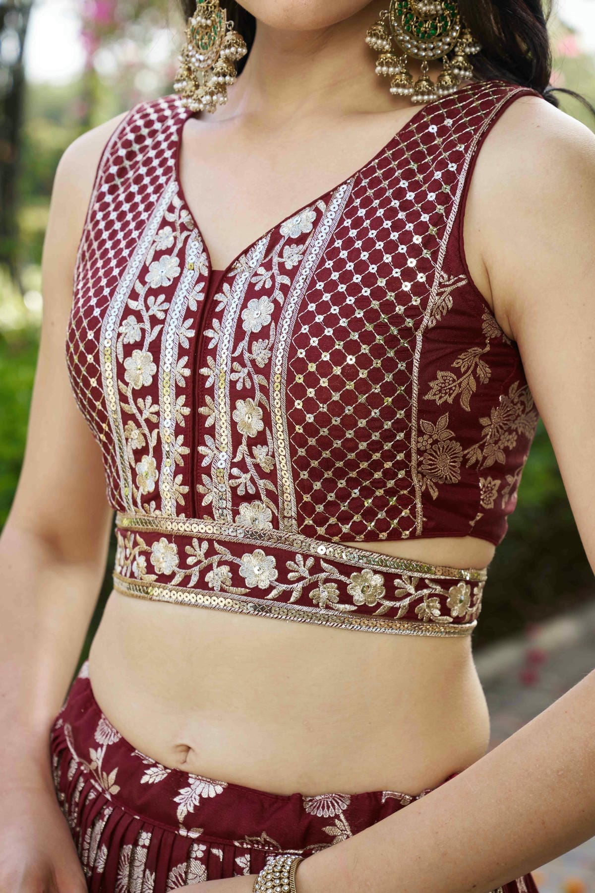 Dola Silk Jacquard Lehenga Choli In Maroon Colour LC10110104