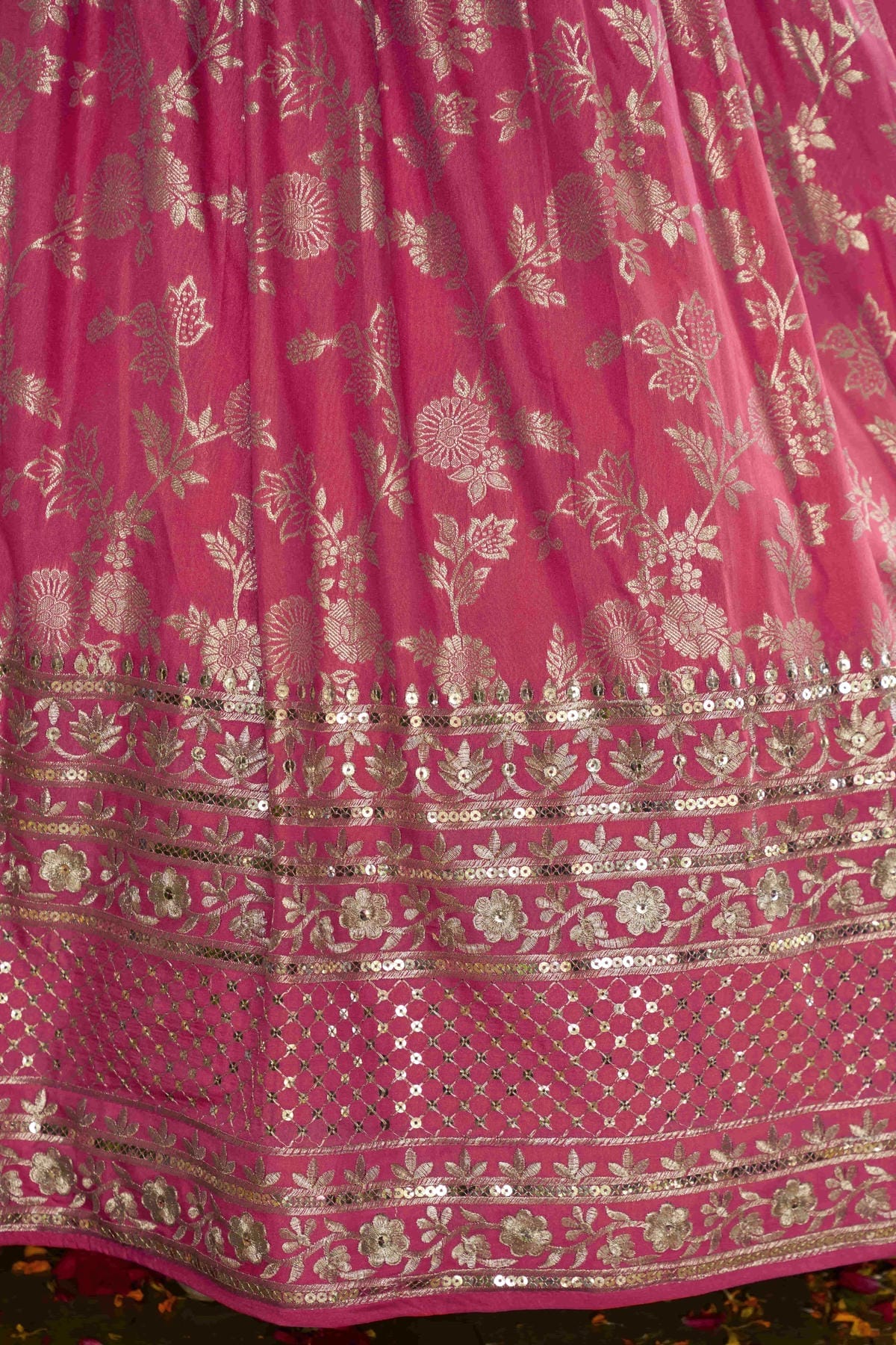 Dola Silk Jacquard Lehenga Choli In Peach Colour LC10110105