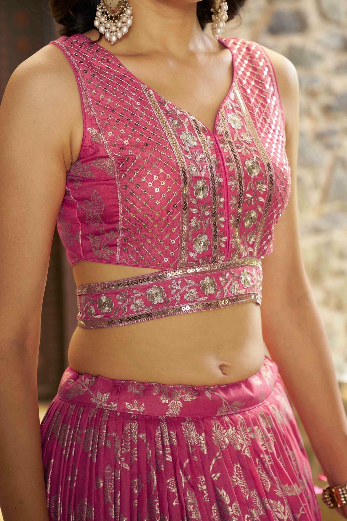 Dola Silk Jacquard Lehenga Choli In Peach Colour LC10110105