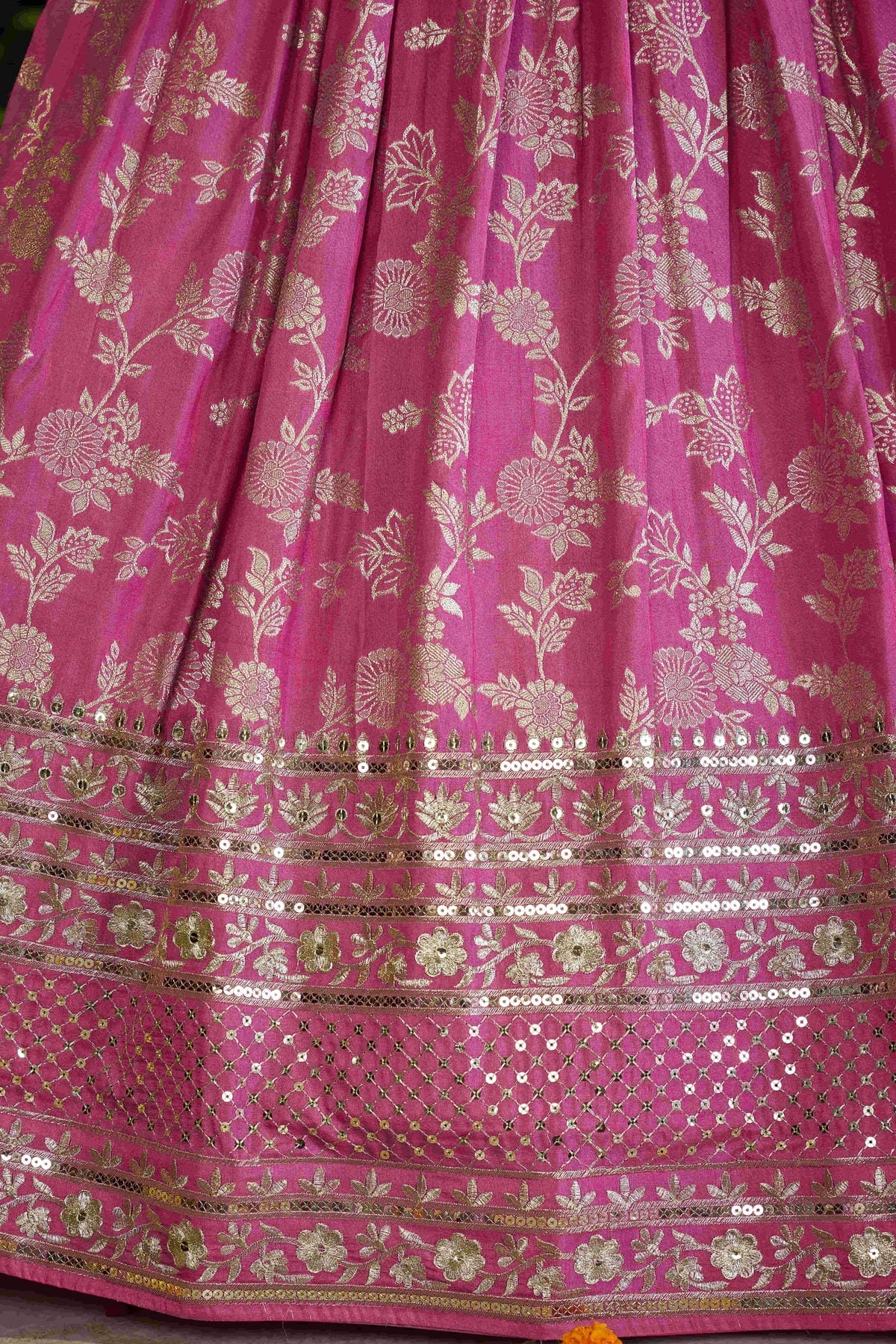 Dola Silk Jacquard Lehenga Choli In Pink Colour LC10110106