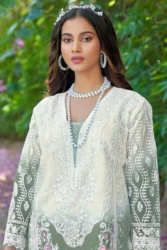 Dusty Green Organza Pakistani Suit NCSM11410577