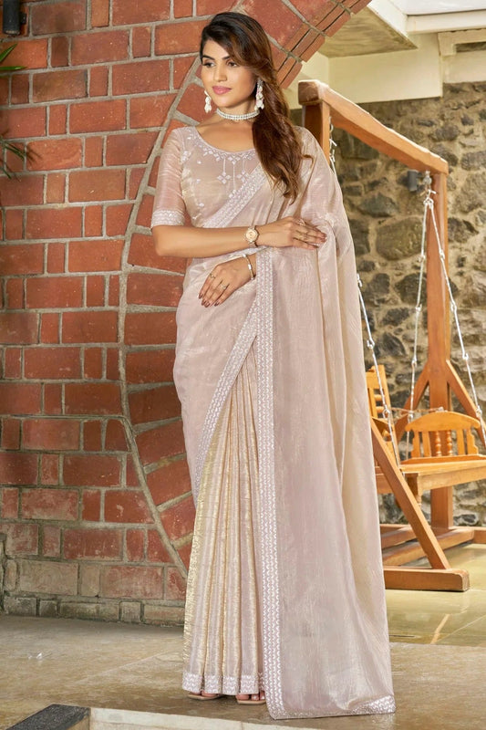 Dusty Pink Crush Silk Designer Saree NCSD11210215