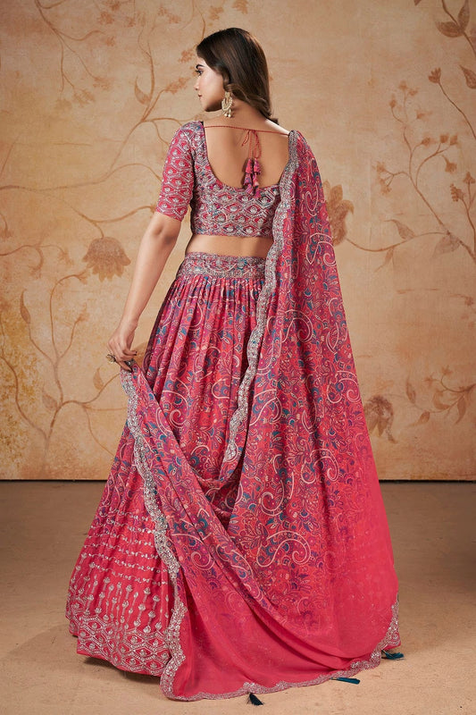Faux Georgette Designer Lehenga CholiIn Pink  NCLC12710104