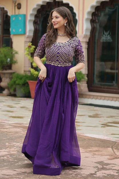 Faux Georgette Readymade Long Gown NCGW11112425