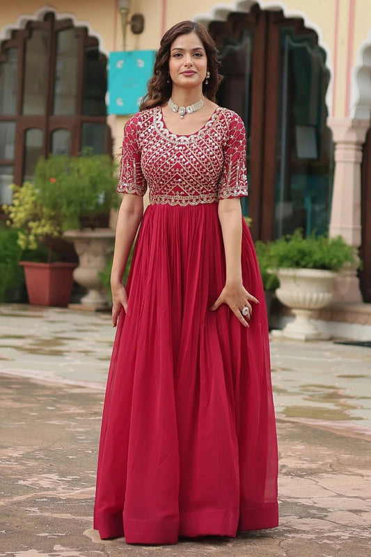 Faux Georgette Readymade Long Gown NCGW11112426