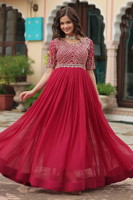 Faux Georgette Readymade Long Gown NCGW11112426