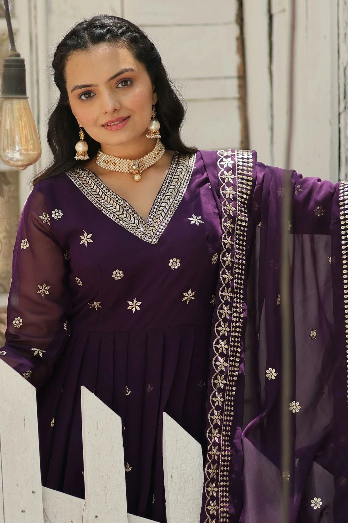 Faux Georgette Readymade Long Gown NCGW11112427