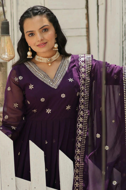 Faux Georgette Readymade Long Gown NCGW11112427